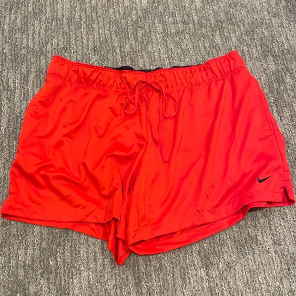 Red women’s nike shorts